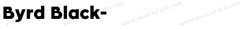 Byrd Black字体转换